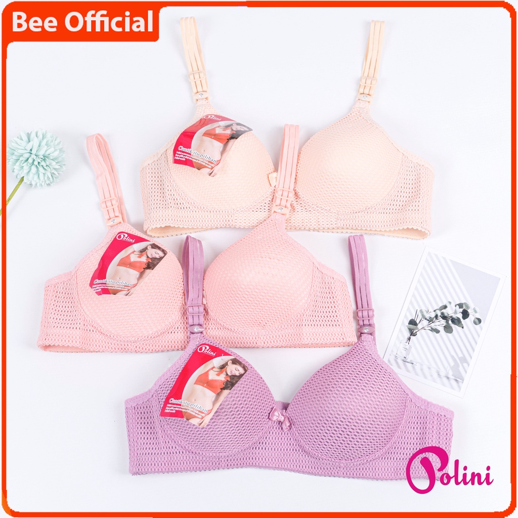 Jual Bee Bra Bh Wanita Push Up Tanpa Kawat Bra Kait 3 Polini A160