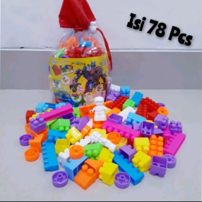 Jual mainan edukatif anak - building blocks edukatif / bricks / balok ...