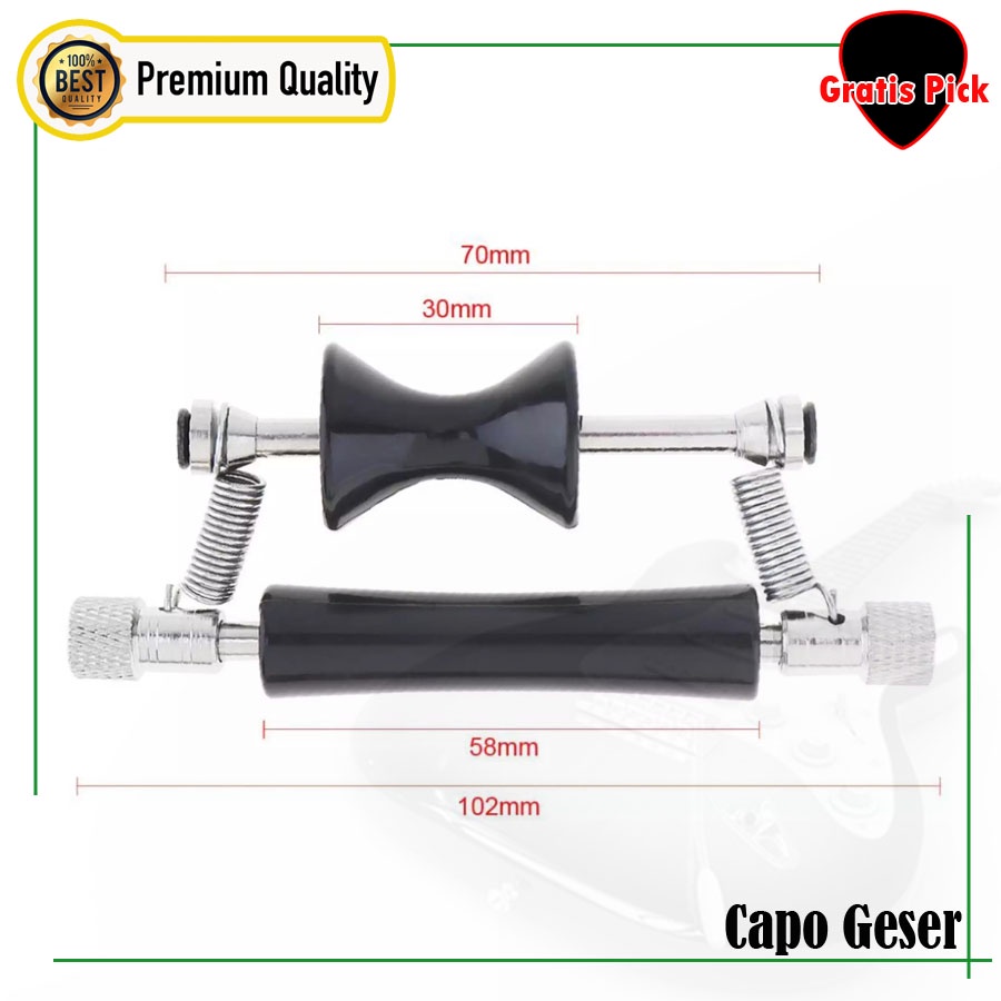 Jual Capo Gitar Slide / Capo Geser / Sliding Capo Guitar / Rolling ...