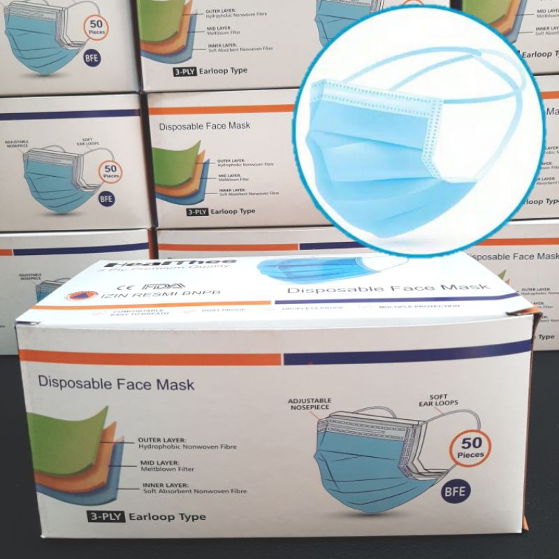 Jual Masker 3ply Anti Debu Virus Bakteri - Masker 3 Lapis anti ...