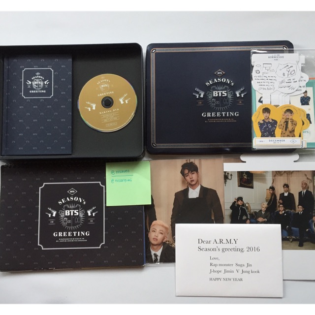 BTS Season Greetings 2016 Full Set Unsealed