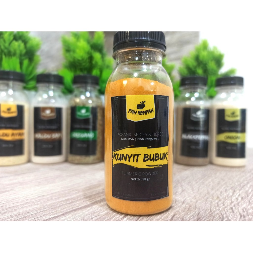 Jual Kunyit Bubuk Turmeric Powder Bumbu Nasi Kuning Pah Rempah Kemasan Botol 50 Gr Shopee 3769