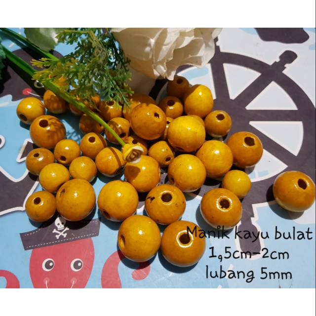 Jual Manik kayu bulat/warna kuning | Shopee Indonesia