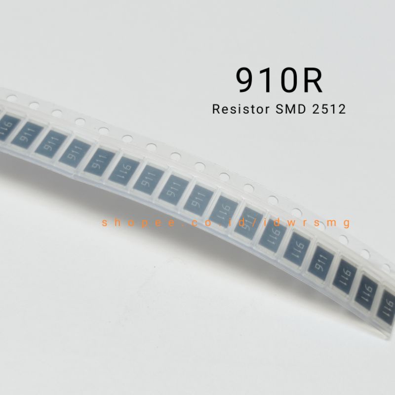 Jual Resistor 2512 SMD 910R 910 ohm code 911 Chip Resistor accuracy 5% ...