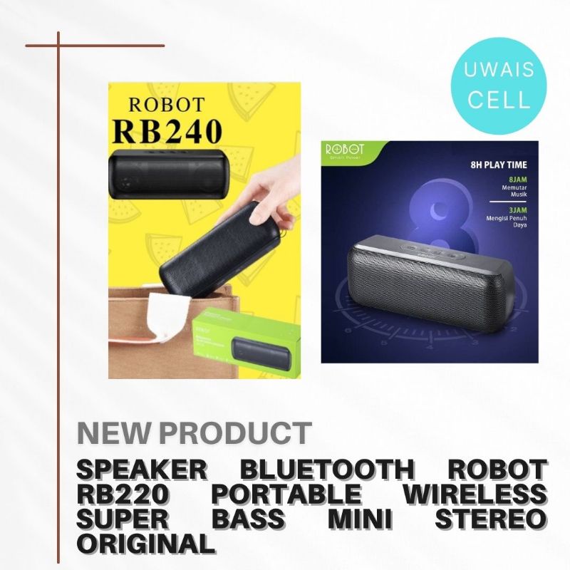 Jual Speaker Bluetooth Robot RB220 Portable Wireless Super Bass Mini ...