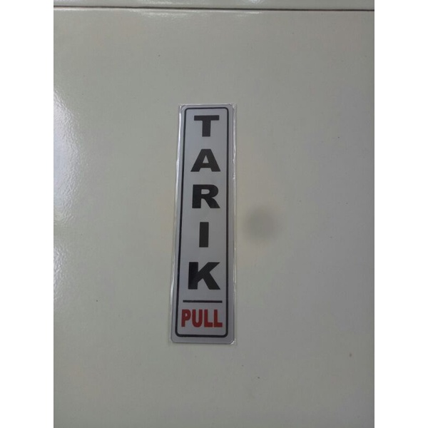 Jual Acrylic Plat Sign Label Tarik Dorong Geser Musholla Toilet Masuk Keluar Kasir Dll