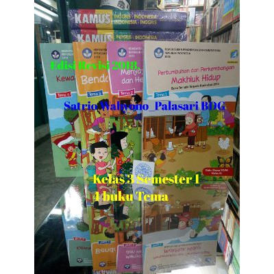 Jual Buku Tema Kelas 3 Edisi Revisi 2018 1 sett semester 1 4 buku tema ...