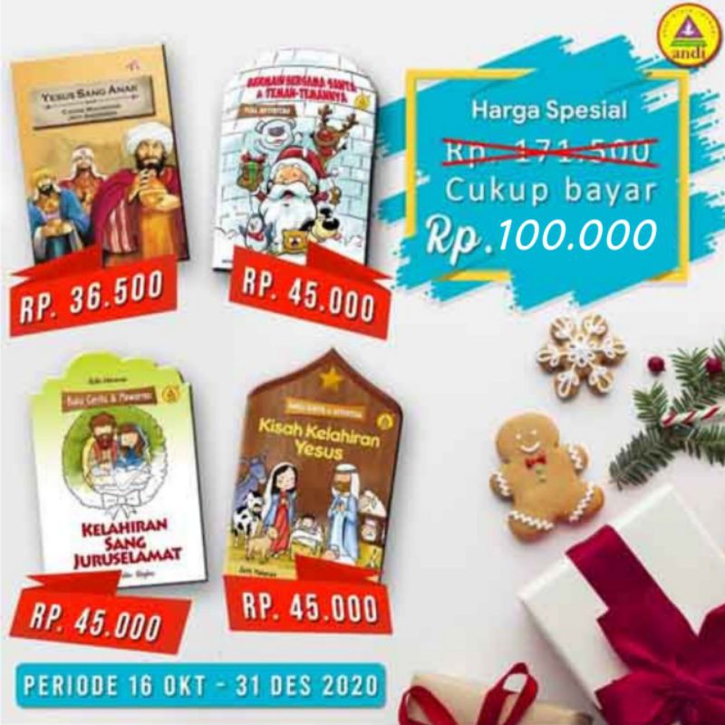 Jual Paket Buku Anak Natal (Yesus Sang Anak, Bersama Santa, Kelahiran ...