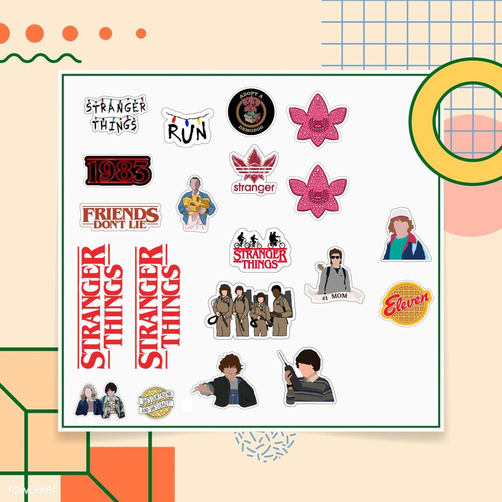 Jual 20pcs Sticker Stranger Things (buat laptop,hp,diy) | Shopee Indonesia