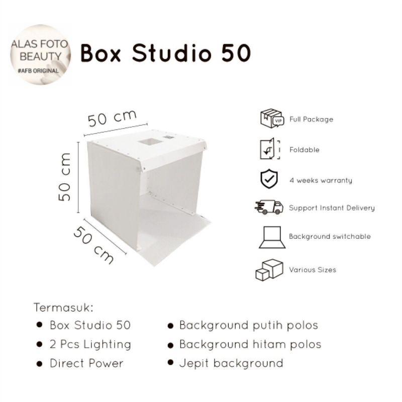 Jual Mini studio photo box ukuran 50x50cm Shopee Indonesia