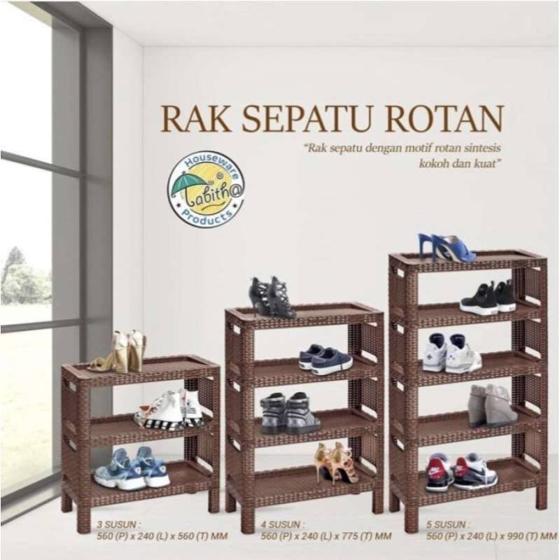 Jual RAK SEPATU TABITHA/RAK SEPATU MOTIF ROTAN/RAK SEPATU ELEGANT/RAK ...