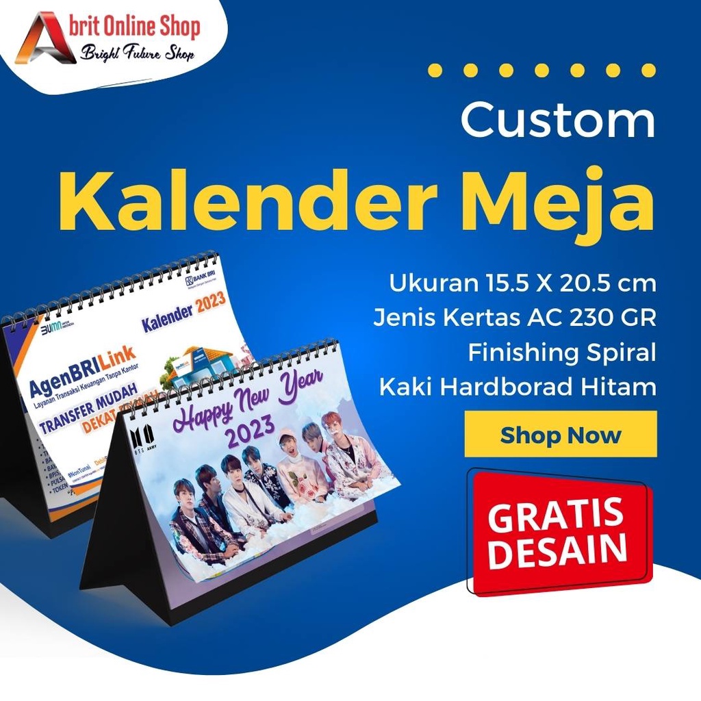 Jual Kalender Meja 2023 Aesthetic Kalender Meja 2023 Full Custom Kalender Meja 2023 9355