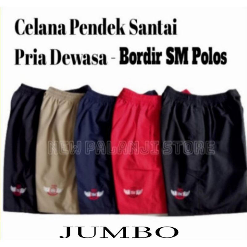 Jual Celana Pendek Pria Dewasa Bordir - SM All Size JUMBO Santai ...