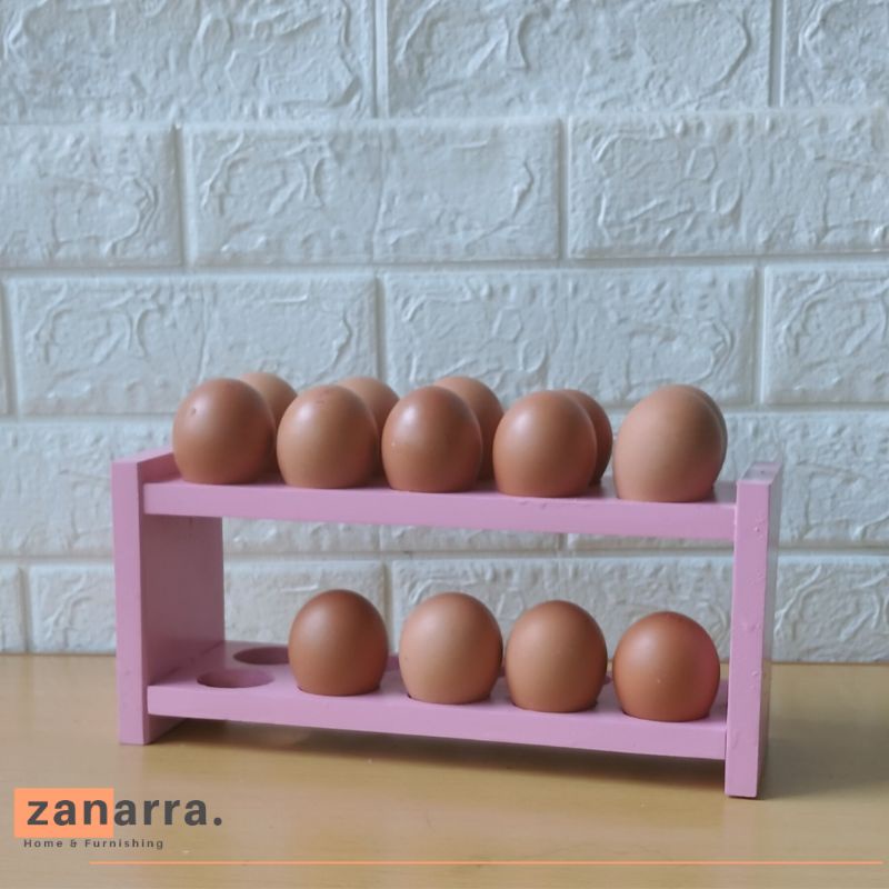 Jual Rak Telor Tempat Telur Warna Merah Muda Pink Untuk Dapur Wadah Egg ...