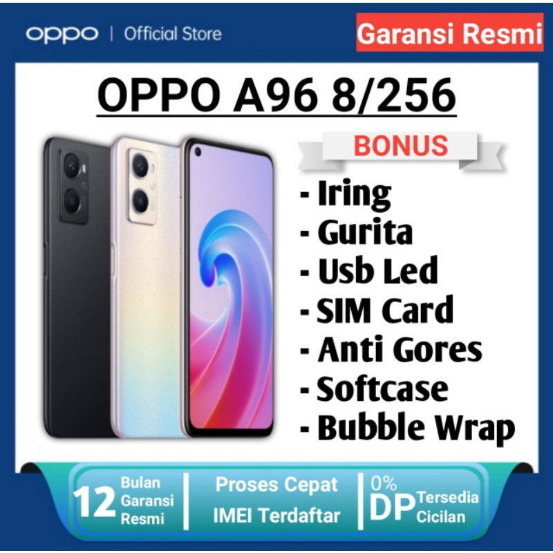 Jual OPPO A96 8/256 GB Garansi Resmi 1 Tahun + Full Bonus | Shopee ...