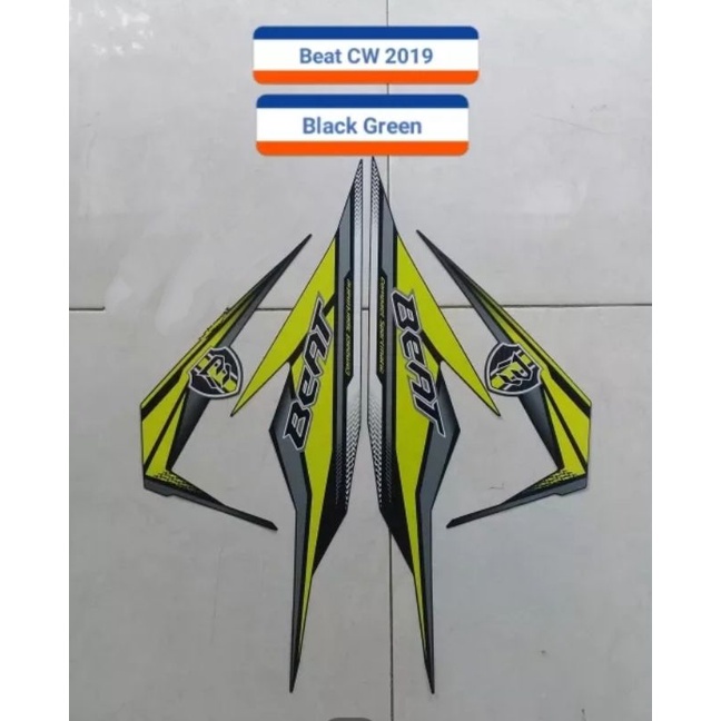 Jual Stiker Striping Motor Honda Beat CW 2019 Hitam Hijau | Shopee