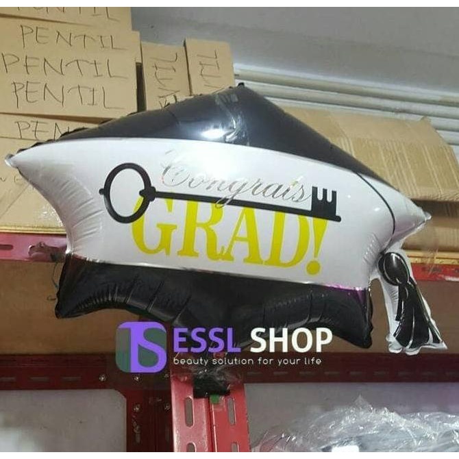 Jual Balon Foil Toga Congrats Grad Balon Wisuda Balon Graduation Shopee Indonesia