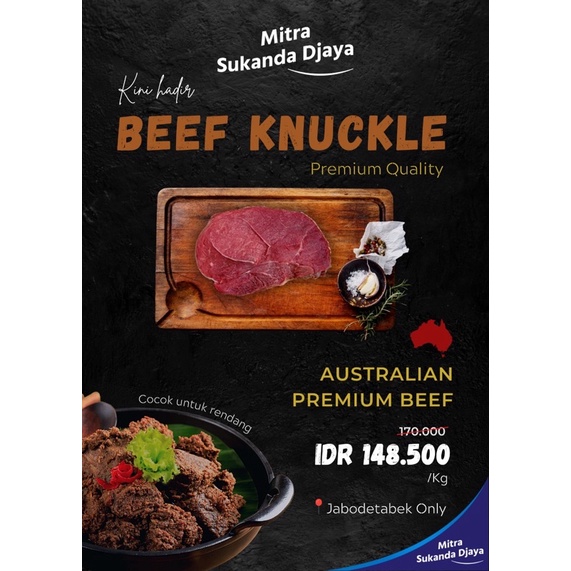 Jual Beef Knuckle (Australian Premium Beef 1 Kg) Shopee Indonesia