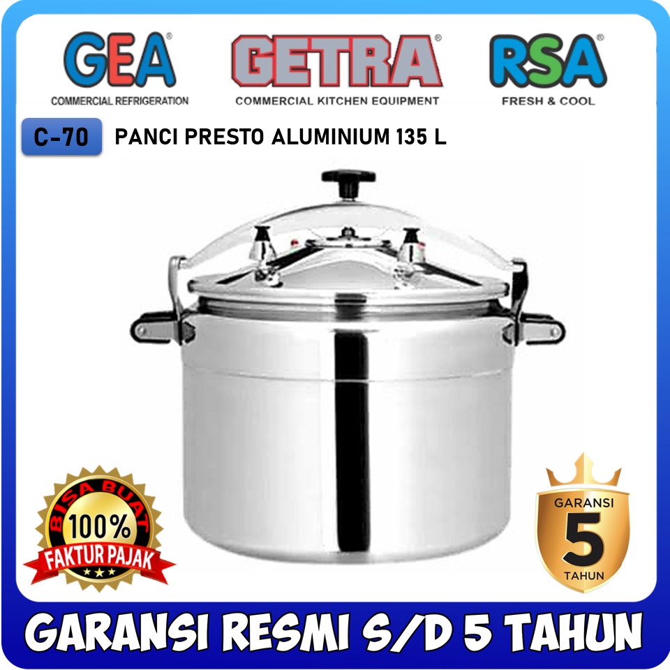 Jual Panci Presto Getra C C C Commercial Pressure Cooker Aluminium Liter