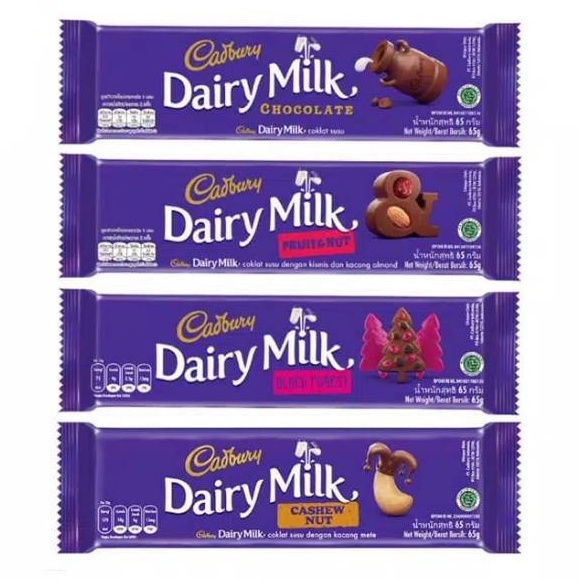 Jual CADBURY Dairy Milk Chocolate 62 Gr | Shopee Indonesia