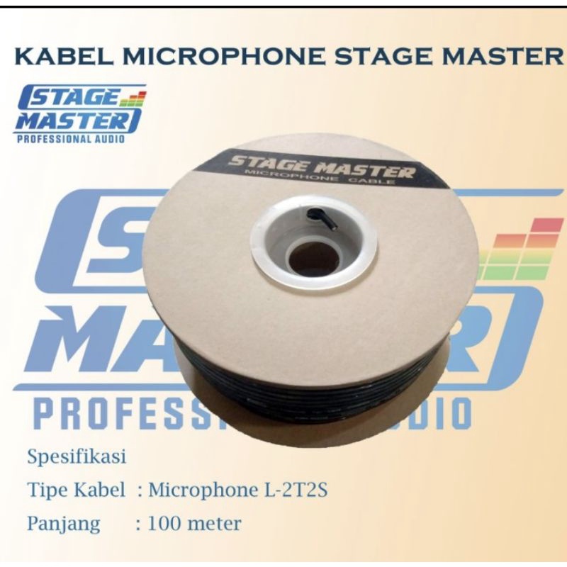 Jual Kabel Microphone Stage Master L2T2S Meteran / Ecer 100 meter 1 ...