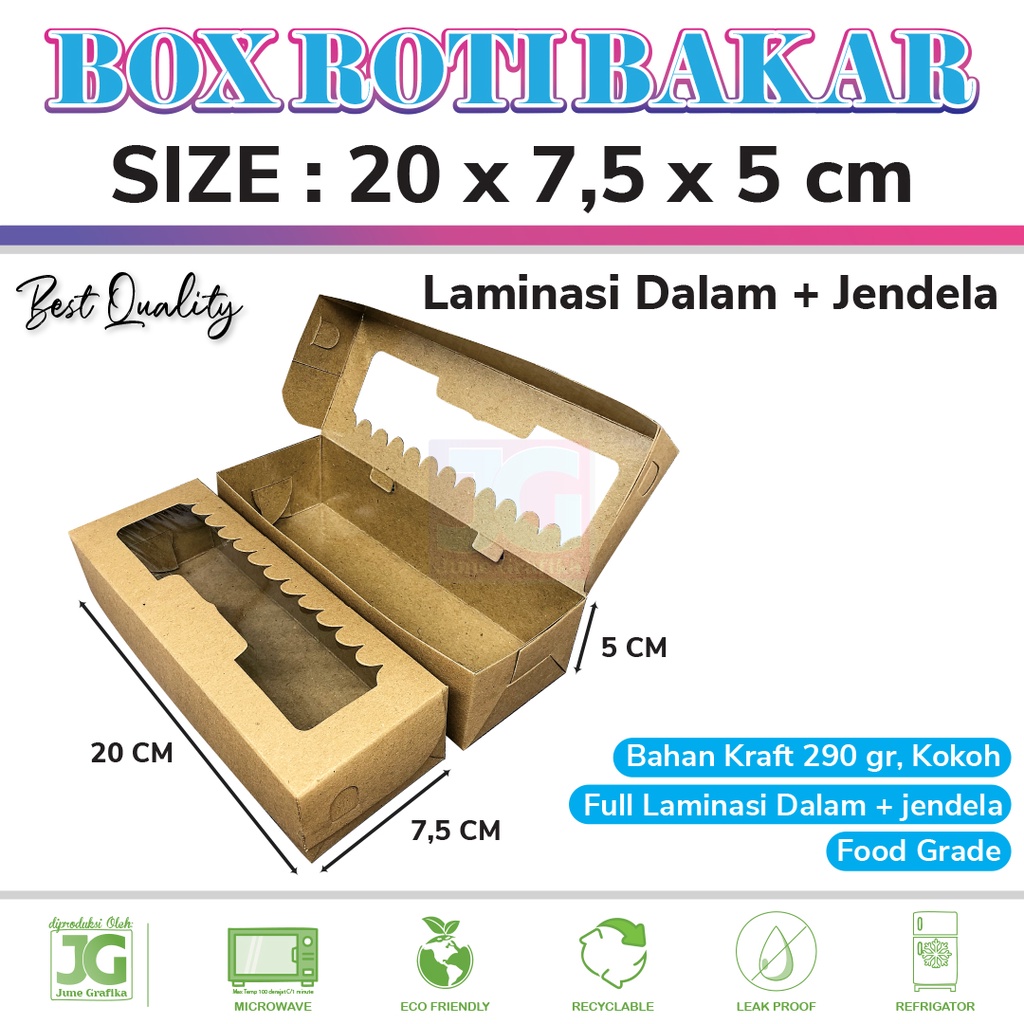 Jual DUS BOX ROTI BAKAR/KOTAK KUE UKURAN 20/DUS BOLU BROWNIES/PISANG ...