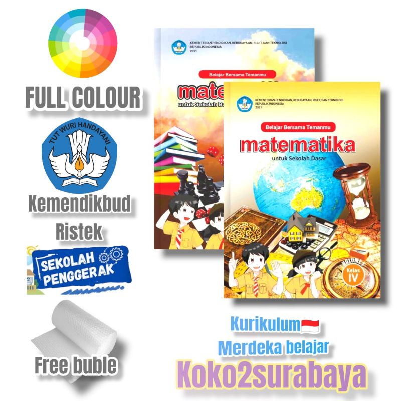 Jual BUKU MATEMATIKA BELAJAR BERSAMA TEMANMU SD KELAS 4 VOLUME 1 DAN ...