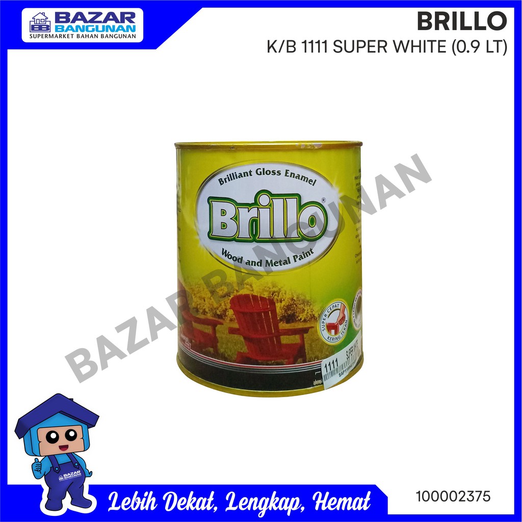 Jual Brillo Cat Minyak Kayu Besi Super White Putih