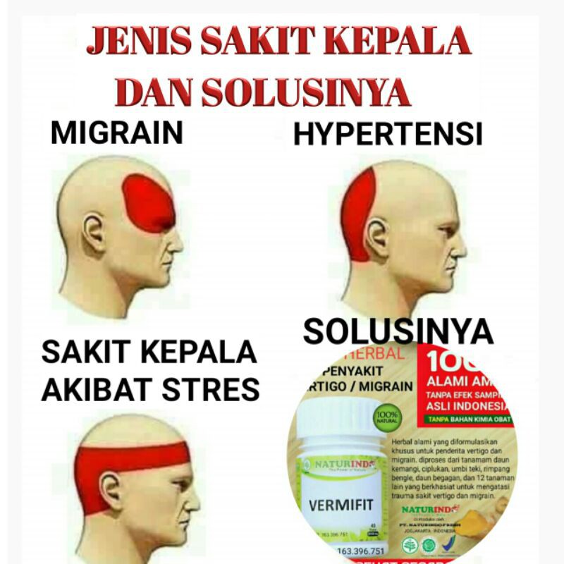 Jual Obat Herbal Sakit Kepala Sebelah Kliyengan Berputar Shopee Indonesia