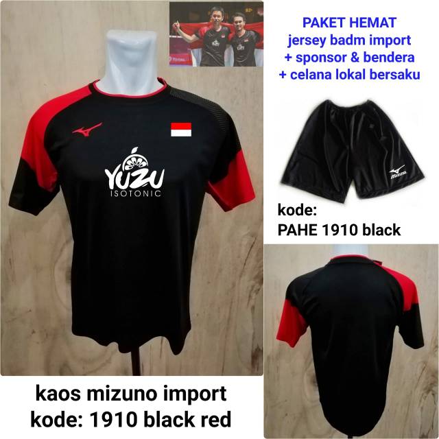 Baju badminton mizuno best sale