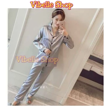 SATINPP Vibelle Baju Tidur Piyama Satin Silky Velvet Premium Wanita