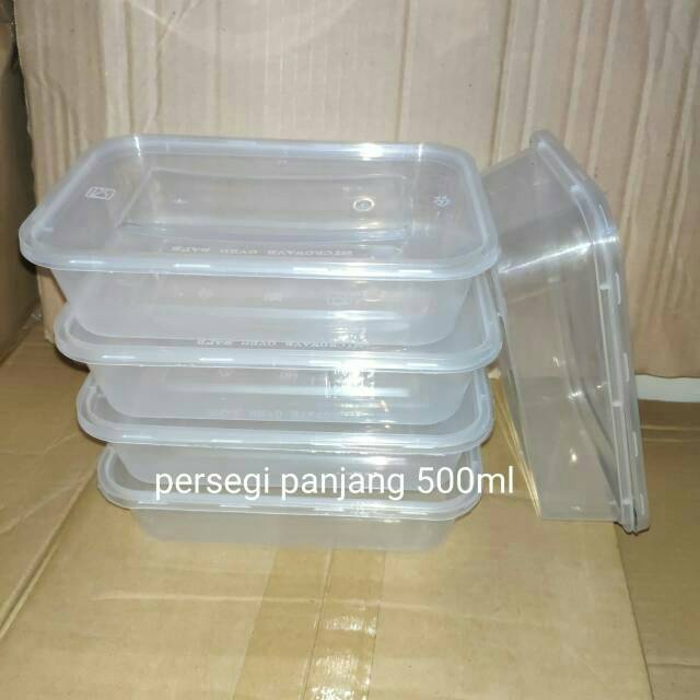 Jual Kotak Makan Panjang 500ml Ecer Box Thinwall Food Container