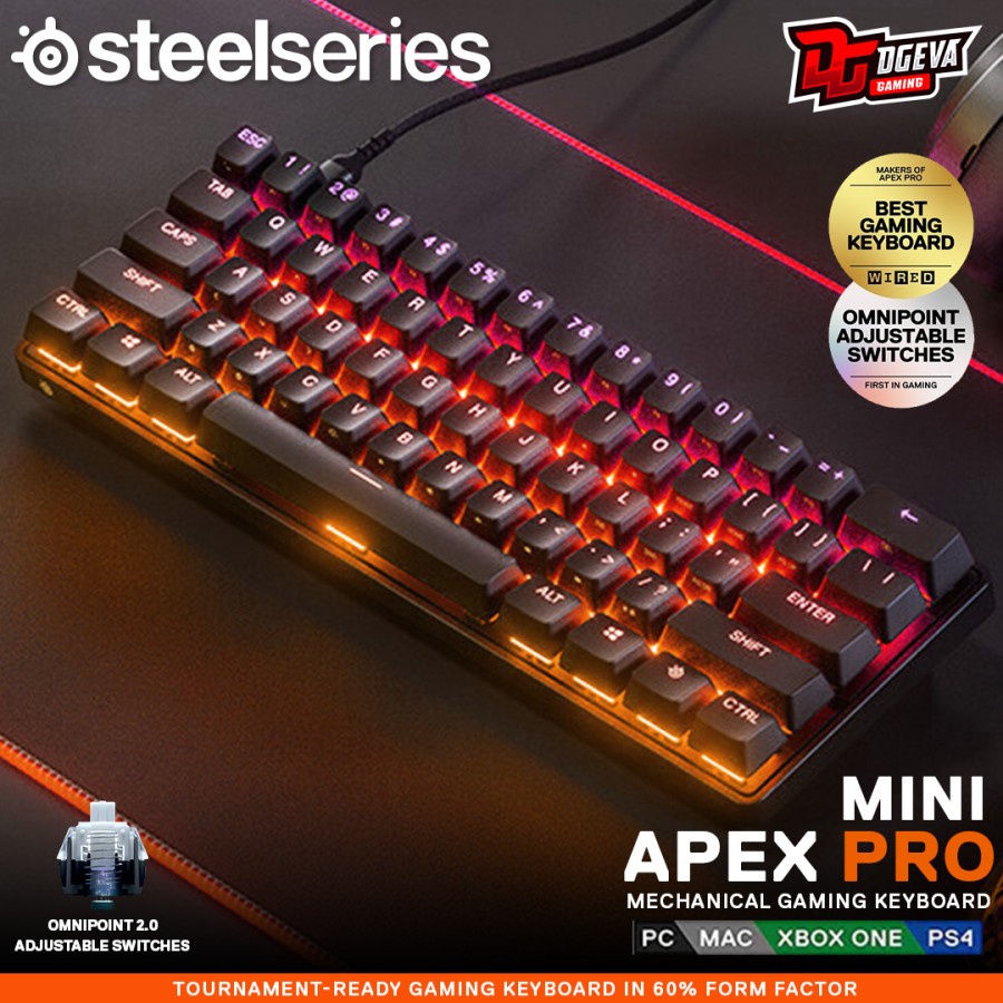 Jual Steelseries Apex Pro Mini 60% RGB Mechanical Gaming Keyboard ...