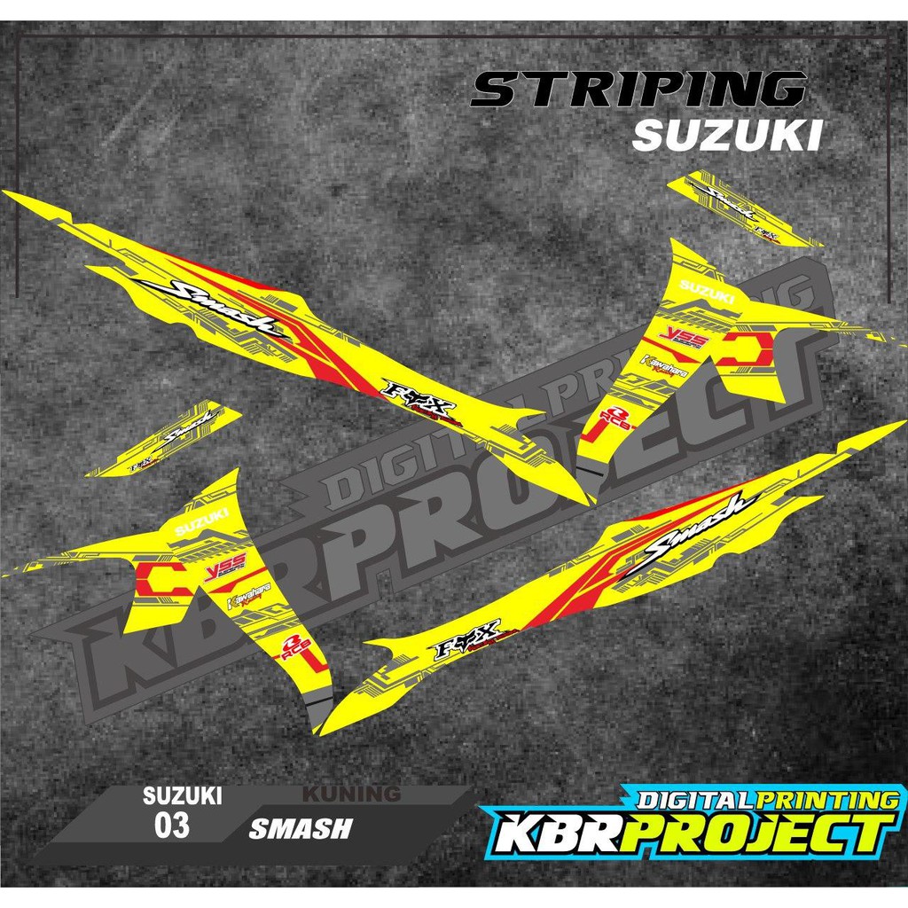 Jual (cod) smash bayak warna stiker striping list motor suzuki smash 03 ...