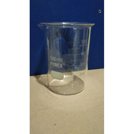 Jual Beaker glass / gelas kimia kaca 500 ml - PYREX | Alat Laboratorium ...