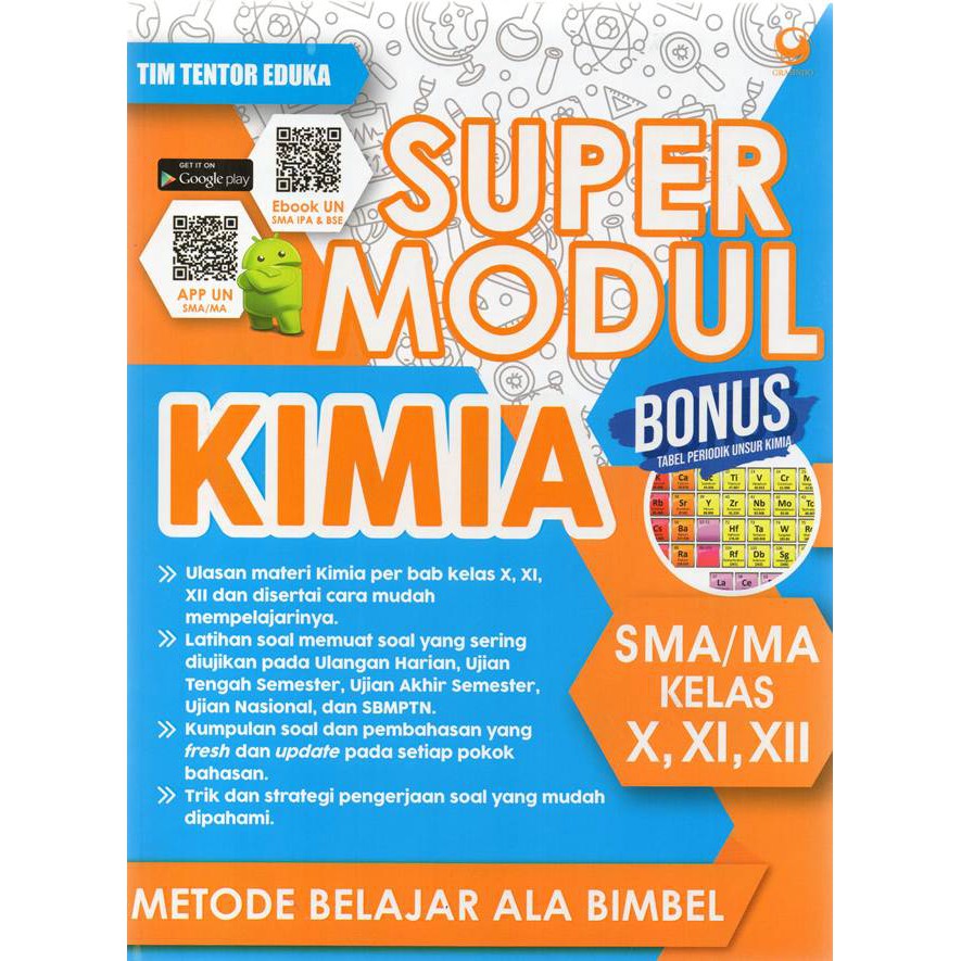 Jual Buku Belajar Kimia Sma Super Modul Kimia Sma Kelas X Xi Dan