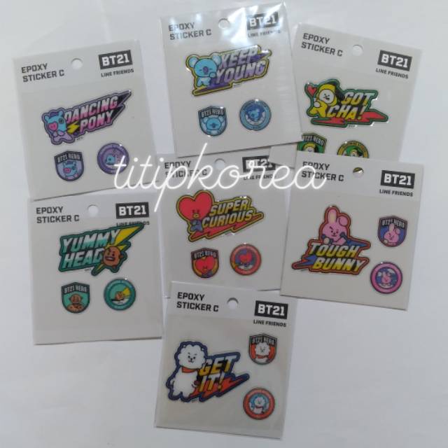 Jual READY STOCK BT21 EPOXY STICKER C OFFICIAL LINE FRIENDS MONOPOLY ...