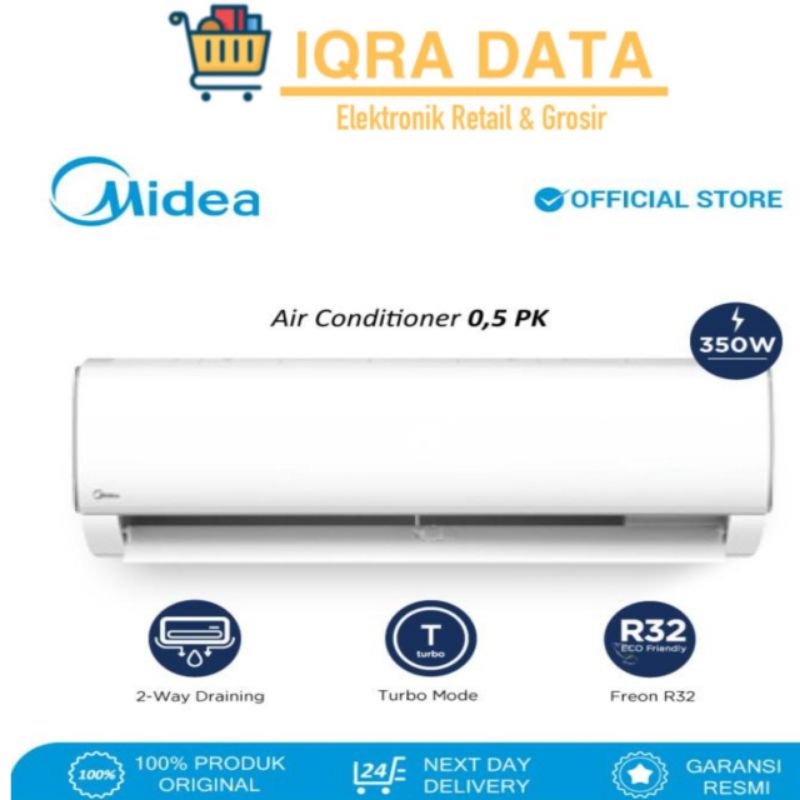 ac midea 0 5 pk