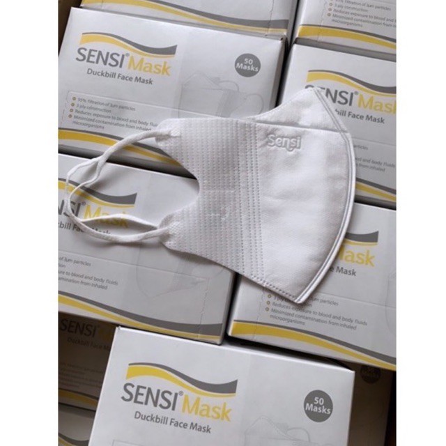 Jual Masker Sensi Duckbill Isi 50 Emboss Sensi | Shopee Indonesia