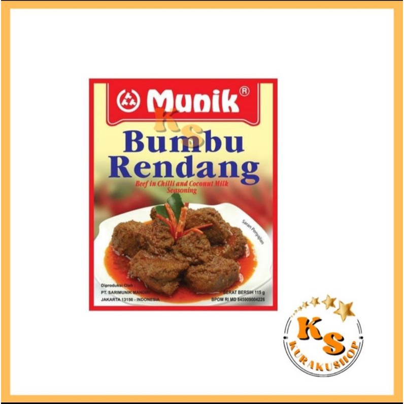 Jual MUNIK BUMBU RENDANG 115G - Beef Rendang Seasoning | Shopee Indonesia