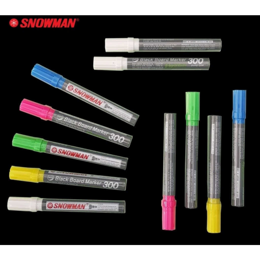 Jual snowman blackboard marker 300 satuan fluorecent Shopee Indonesia