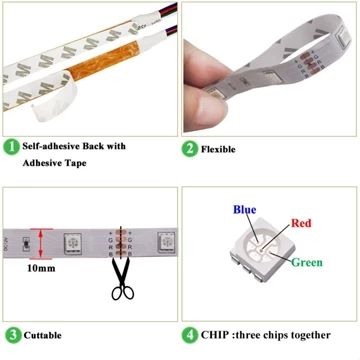 Lampu Led Strip Full Set Ip44 Rgb 5050 5M 10M 15M 20M 30M