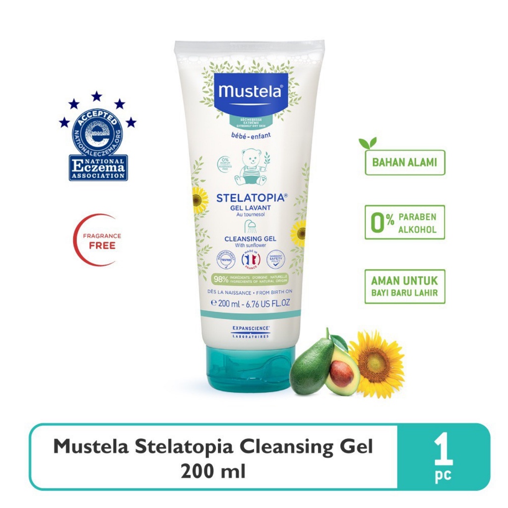 Jual Mustela Stelatopia Cleansing Gel 200 ml | Shopee Indonesia