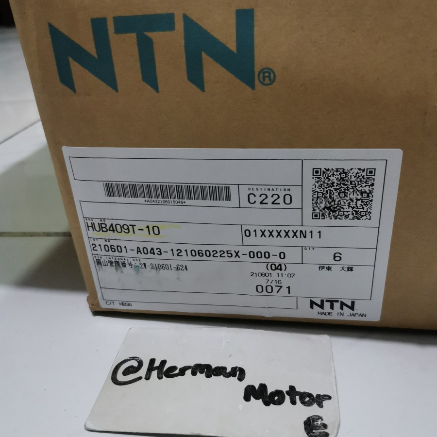 Jual Laher Bearing roda belakang NTN Japan Original Honda Jazz S/RS GK5 ...