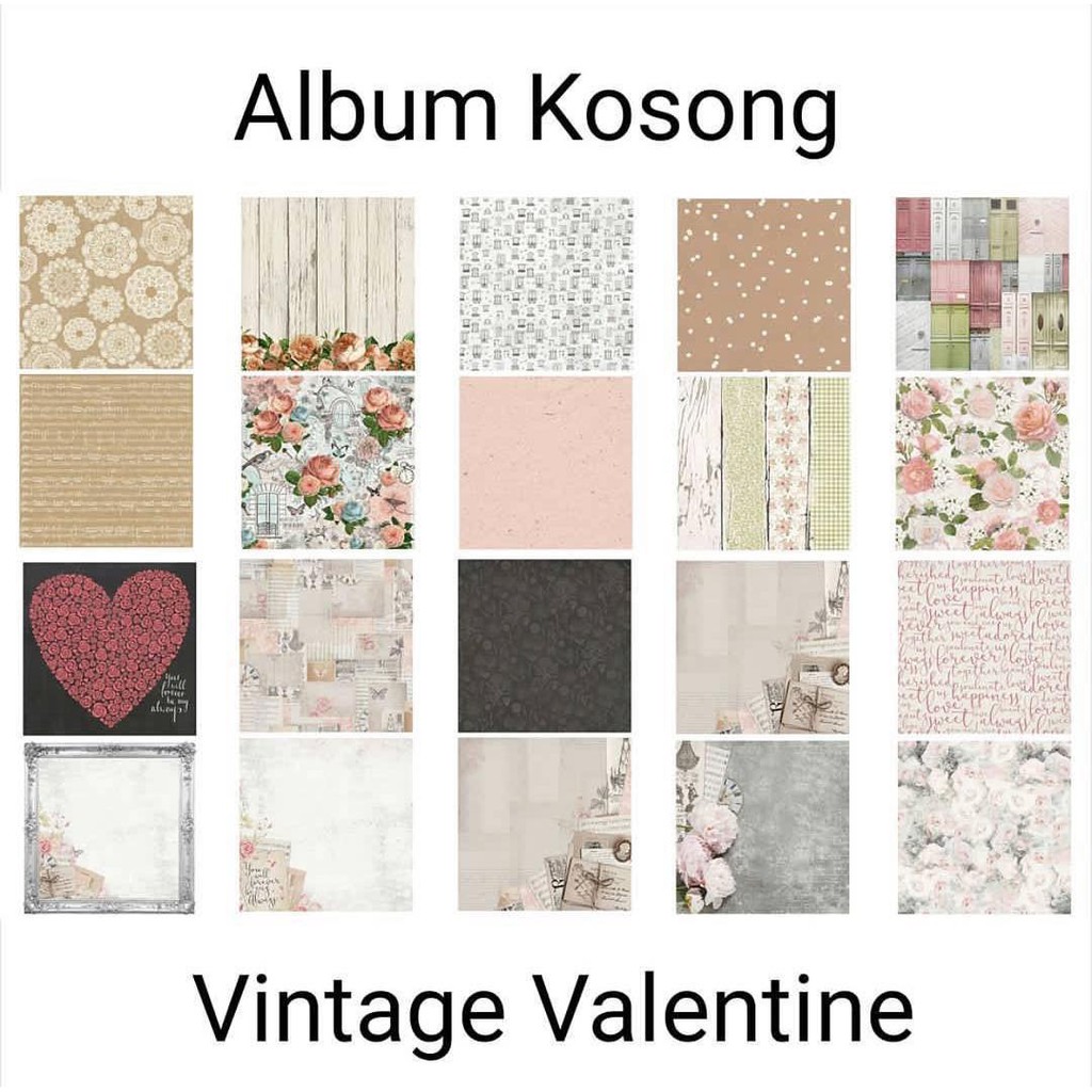 Jual DIY SCRAPBOOK BAHAN SCRAPBOOK ALBUM KOSONG VINTAGE VALENTINE