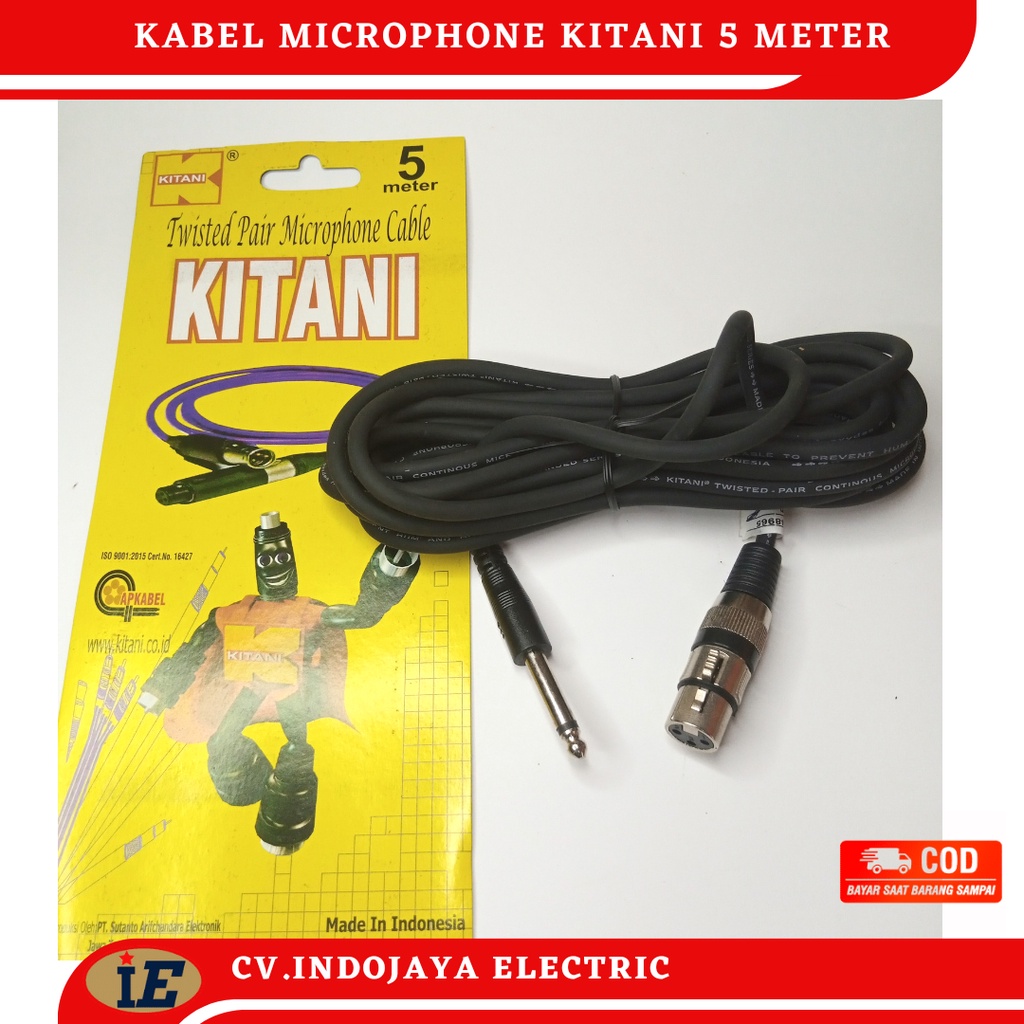 Jual Kabel Mic Kitani Kabel Microphone Jack Xlr Female To Jack Akai