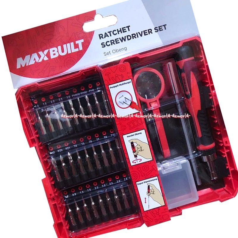 Jual Krisbow Maxbuilt Pricision Ratchet Screwdriver Set 31pc Alat ...