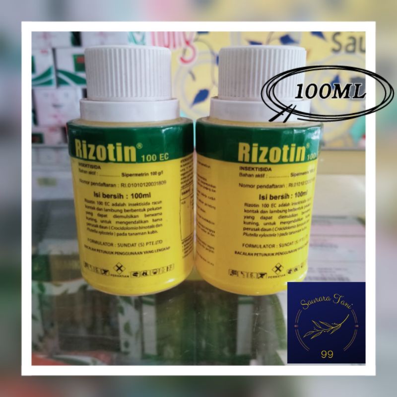 Jual INSEKTISIDA OBAT PEMBASMI HAMA ULAT RIZOTIN 100EC 100ML | Shopee ...