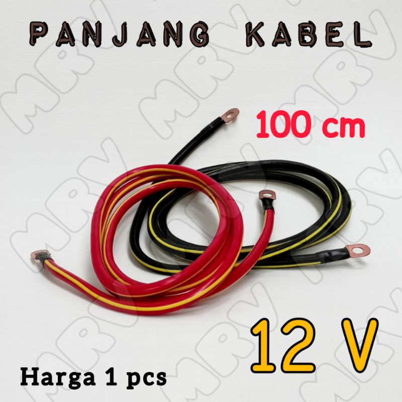 Jual Kabel Aki 100cm / Kabel Accu 12V panjang 100cm | Shopee Indonesia