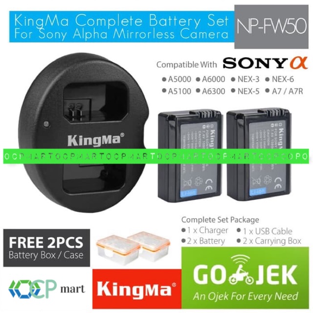 Sony Battery Charger KingMa Dual 2-Channel Charger For Sony A5000